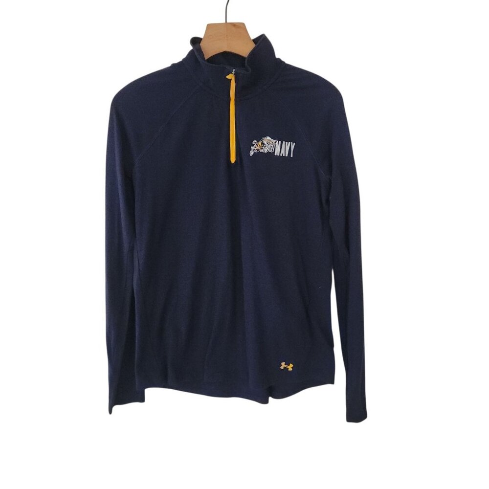 Under Armour US Naval Academy Midshipmen 1/4 Zip Pullover Navy Blue Youth XL